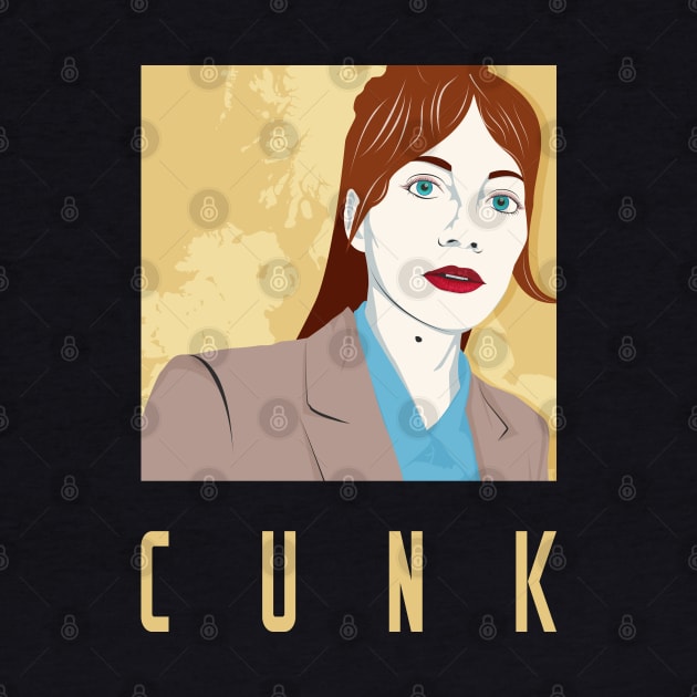 Cunk on a T-Shirt - pop art portrait of Philomena Cunk by PinnacleOfDecadence